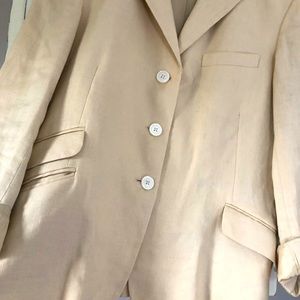 Chaps Pale Yellow Linen Blazer!